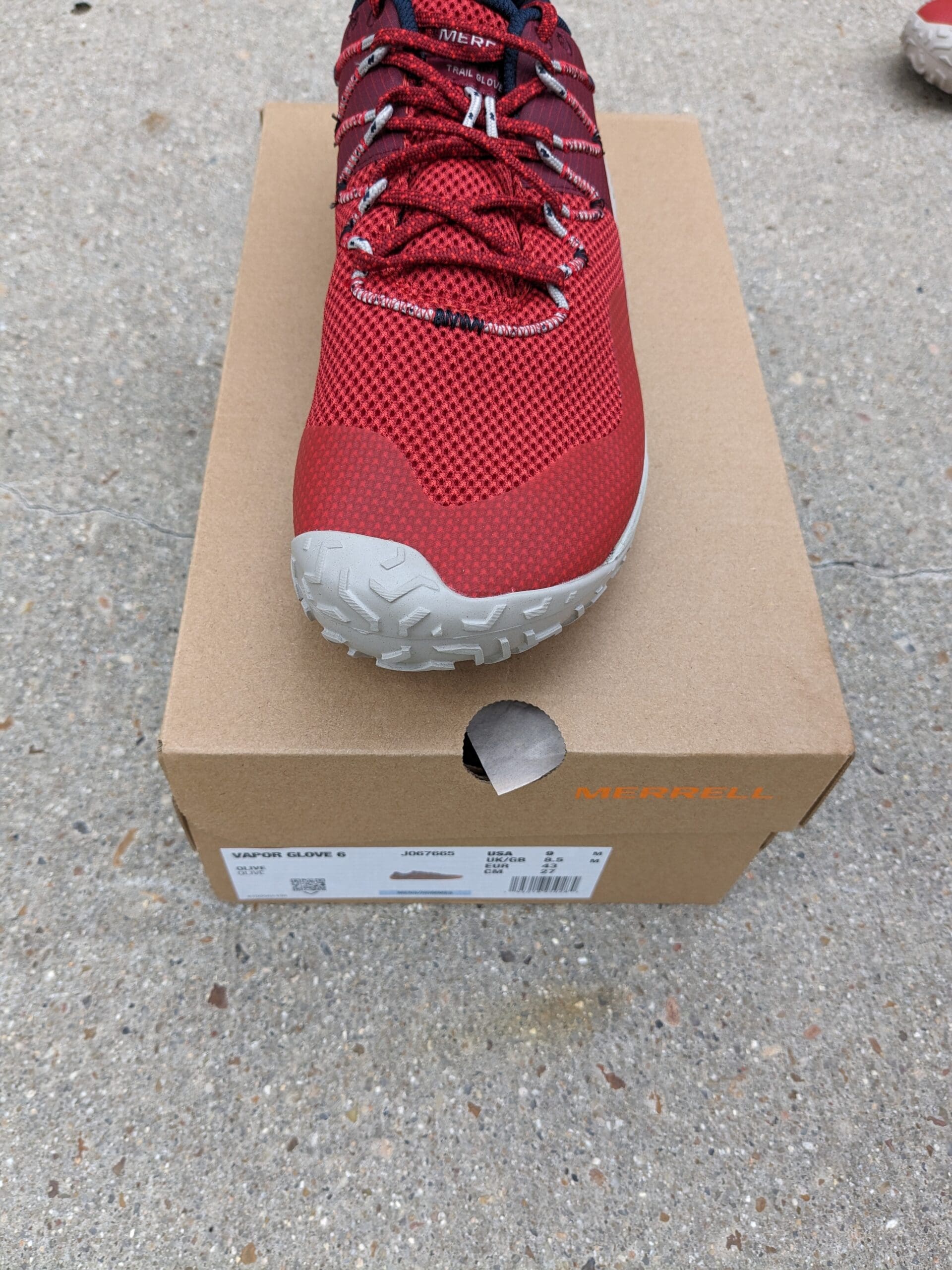 Merrell Trail Glove 7 toe box