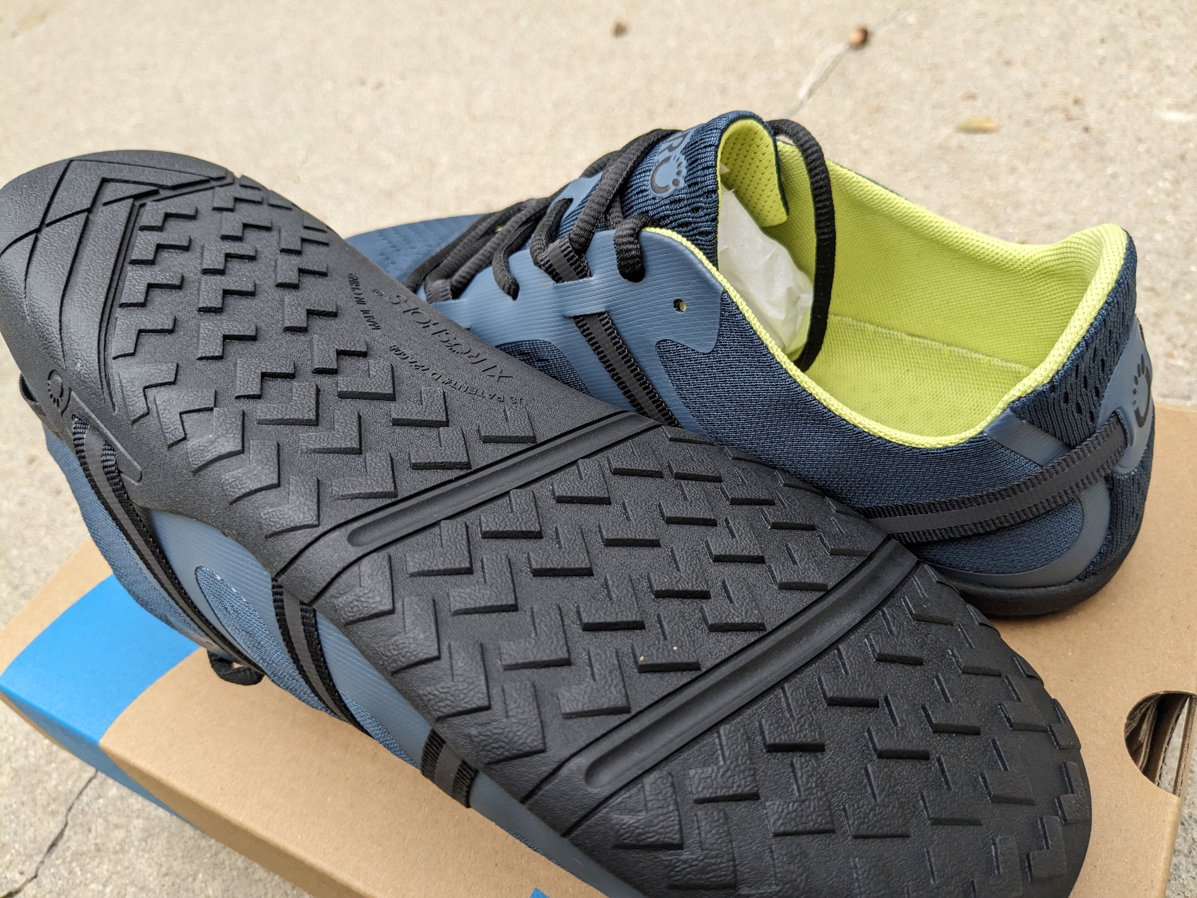 Xero Shoes Speed Force 2 outsole showing minimal 4.5mm thickness