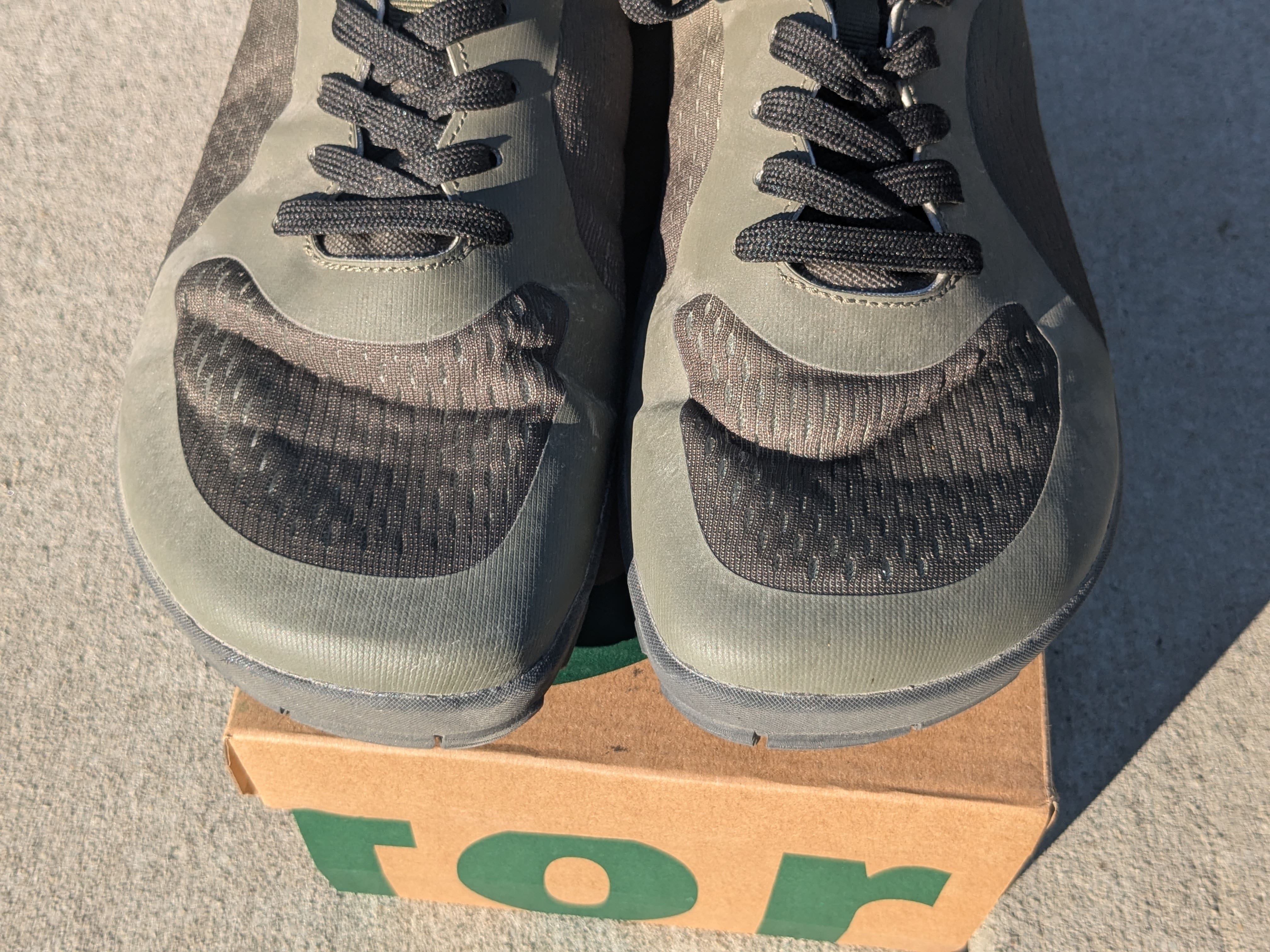 Freet Feldom 2 toe box showing wide, squared design with ample toe splay room